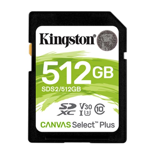 KINGSTON 512GB CANVAS Select Plus SD Card SDS2|512GB (เมมโมรี่การ์ด)